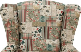 Füles fotel, szövet patchwork viorica 1, CHARLOT