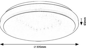 Rabalux 71182 - LED Mennyezeti lámpa TREVOR LED/18W/230V 3000K átm. 33 cm