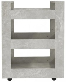 betonszürke szerelt fa zsúrkocsi 60 x 45 x 80 cm