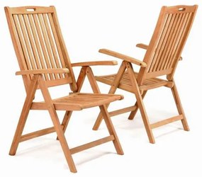 DIVERO® Kerti szék összecsukható 2 db tíkfa