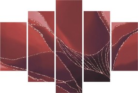 Kép - Piros absztrakt virág N⁰2 (150x105 cm)