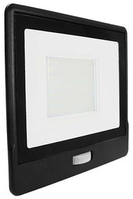 LED reflektor s čidlem 50W 230V 6500K IP65 černý
