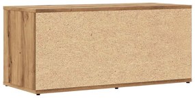 kézműves tölgy színű szerelt fa TV-szekrény 80x34x35,5 cm