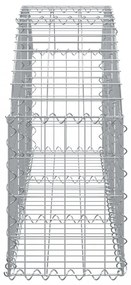 íves horganyzott vas gabion kosár 150x30x40/60 cm