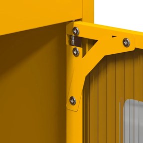 Highboard Mustársárga 68x39x123 cm Acél