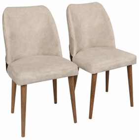 Nova Cream and Walnut étkezőszék szett, 2 db, 2 db
