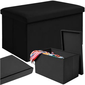 Black velvet pouf 60x30x30 cm Ruhhy 25995