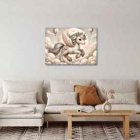 Kép - Egyszarvú a felhőkben (70x50 cm)
