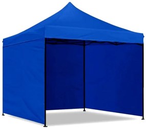 Kerti rendezvény pavilon Easy-Up 3 x 3 m-es stabil acélvázas pavilon, 3 oldalfallal, kék