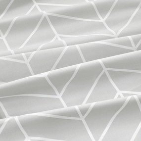 Goldea pamut ágyneműhuzat - fehér cikkcakk szürkén 140 x 200 és 70 x 90 cm