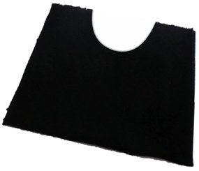 Fürdőszoba-szőnyeg COTTON Fekete - Fekete / 60 x 60 cm WC kagyló elé, kivágással