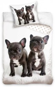 Kutyás Bulldog ágyneműhuzat 140×200cm, 70×90 cm