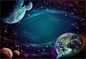 Kozmikus vinil fotótapéta Bolygók és galaxisok 368x254 +ragasztó