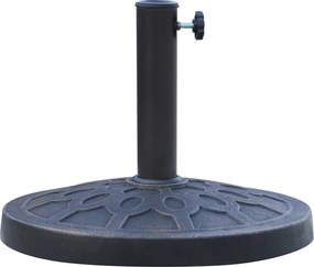 Outsunny 12 kg Kerek Napernyő Talp Fogantyúval, Gyanta és Acél Napernyő Állvány Ø38 mm és Ø48 mm Rúdhoz, Kültéri Használatra, Bronz | Aosom