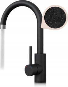 Emma álló konyhai csaptelep forgatható kifolyócsővel, mosogatóhoz, grafit színű