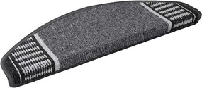 vidaXL Öntapadós lépcsőszőnyegek Félkör 15 pcs Antracit 65 x 21 x 4 cm