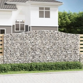 4 db íves horganyzott vas gabion kosár 400x50x180/200 cm