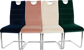 Étkezőszék, bézs Dulux Velvet szövet/világos varrás, ABIRA NEW