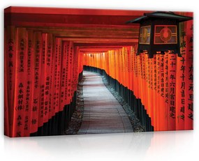 Fusimi Inari-nagyszentély, vászonkép, 60x40 cm méretben
