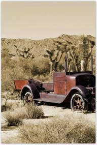 Poszterek 80x120 Lövöldözős autó Sivatag