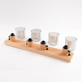 Brilagi - HYGGE spotlámpa 4xE14/15W/230V kaucsukfa/füstszínű