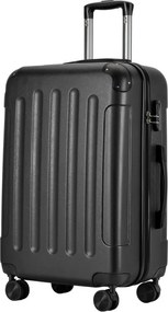 BONTOUR VERTICAL 4 Kerekes Közepes Bőrönd 65x44,5x27cm, M méretű, Fekete