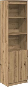 vidaXL kézműves tölgy színű szerelt fa magasszekrény 50x35x180 cm
