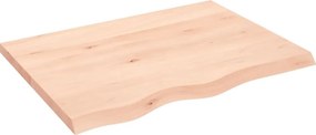 vidaXL kezeletlen tömör fa fürdőszobai pult 80x60x(2-4) cm