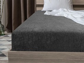 Frottír lepedő sötétszürke 90 x 200 cm