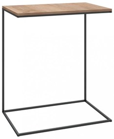 fekete szerelt fa kisasztal 55 x 35 x 66 cm
