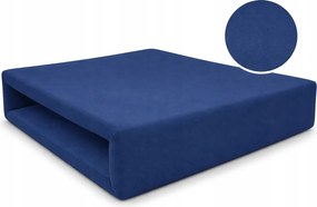 Jersey gumis lepedő 180x200 sötétkék Prémium termék Lengyel