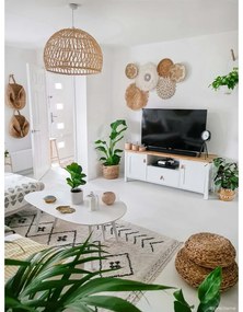 Krémszínű mosható kézi szövésű pamut szőnyeg 170x120 cm Bereber Rhombs – Lorena Canals