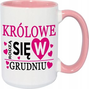 Fehér Bögre XXL Rózsaszín Közép Királynők Születnek Decemberben Ajándék Neki