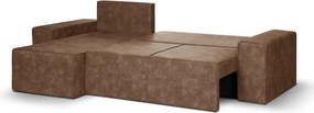 TED Kinyitható sarokkanapé Szürke/sötétbarna