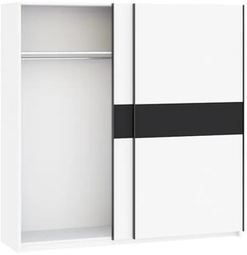 BERNO 200 cm. Gardróbszekrény Fehér/Antracit Színben.