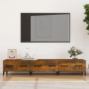 Füstös tölgy színű szerelt fa TV-szekrény 150 x 34,5 x 30 cm