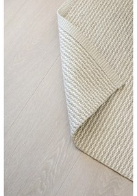 Krémszínű kültéri-beltéri szőnyeg 60x85 cm Mono Linen Vanilla – Pappelina