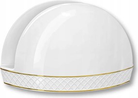 Porcelán szalvétatartó Fehér/arany Rant prémium 12x7.5 cm Wilmax Diamond