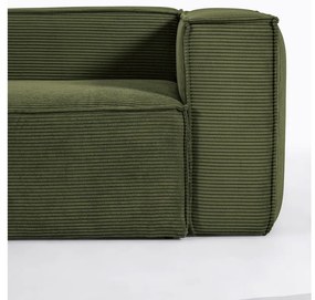 Blok sötétzöld kordbársony kanapé - Kave Home