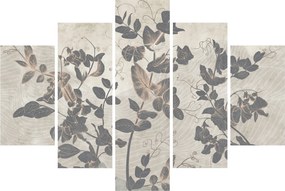 Kép - texturált levelek (150x105 cm)