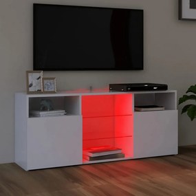 fehér TV-szekrény LED lámpákkal 120 x 30 x 50 cm