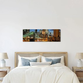 Kép - Híd New Yorkkal (órával) (90x30 cm)