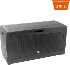 RATO tárolódoboz, 310L, 119x48x60 cm, antracit Prosperplast