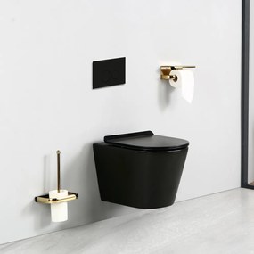 Ride fali, rimless WC fekete