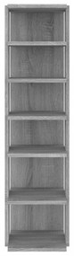 2 db szürke sonoma színű szerelt fa cipőtartó 27,5x27x102 cm