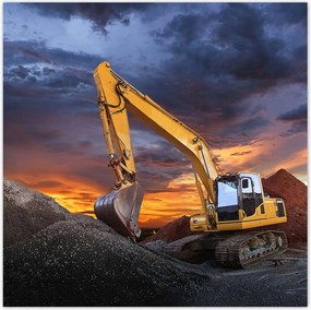 Poszterek 100x100 Építőipari kotrógép Építés