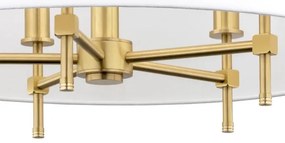 Argon 2132 - Csillár rúdon ABBANO 5xE14/7W/230V sárgaréz/fehér