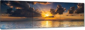 Vászonkép 60x20 Sziklák Tenger naplemente