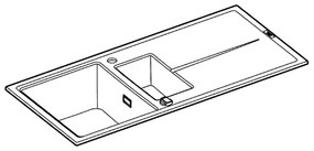 GROHE 31642AP0 - K400 konyhai mosogató 1000 × 500 mm gránit/fekete