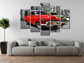 Gario Vászonkép Kubai taxi - 5 részes Méret: 150 x 70 cm
